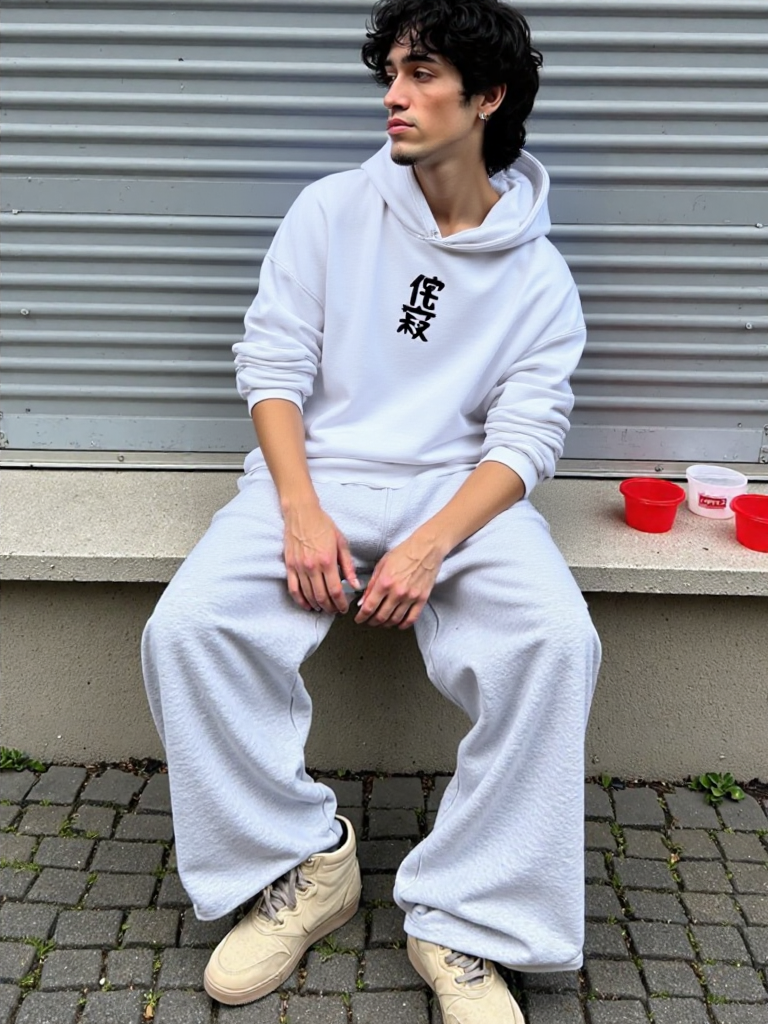 White Oversize Sweatshirt - unisex